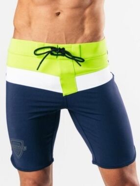 NEW Alphalete Mens Titan Competition Board Short Swim Trunks Kona Reef